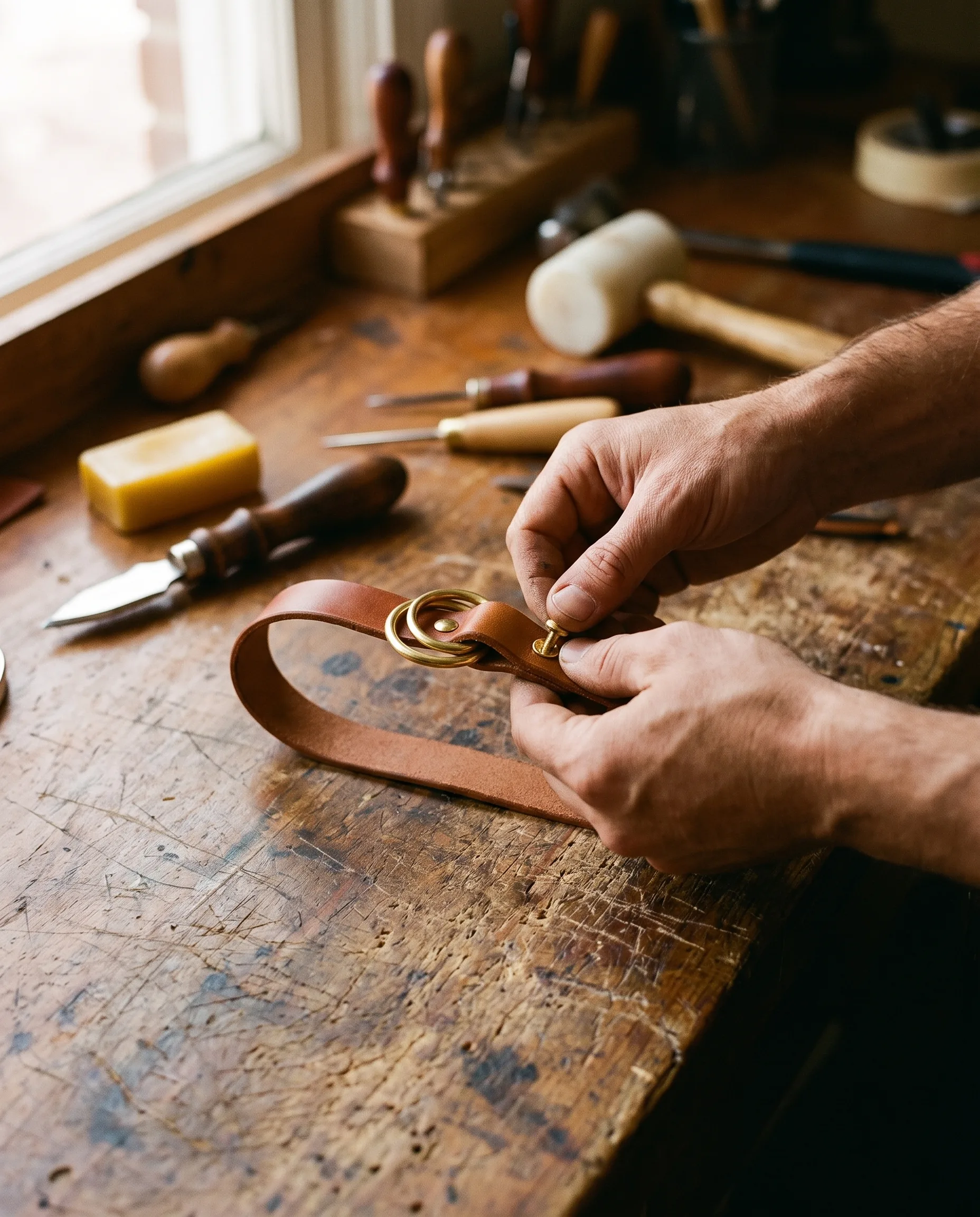 Atelier handwork in leather and metal