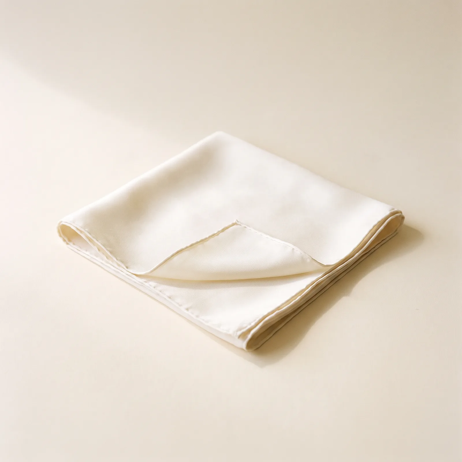 Ivory silk carré, 90 cm